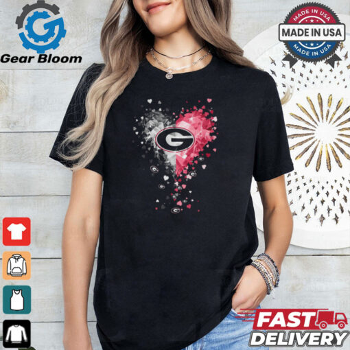 Georgia Bulldogs Crystal Heart Shirt