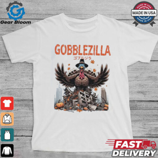 Gobblezilla Happy Thanksgiving T shirt