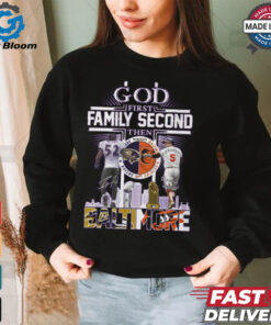 God First Family Second Then Baltimore Ravens x Baltimore Orioles Signature Unisex T Shirt