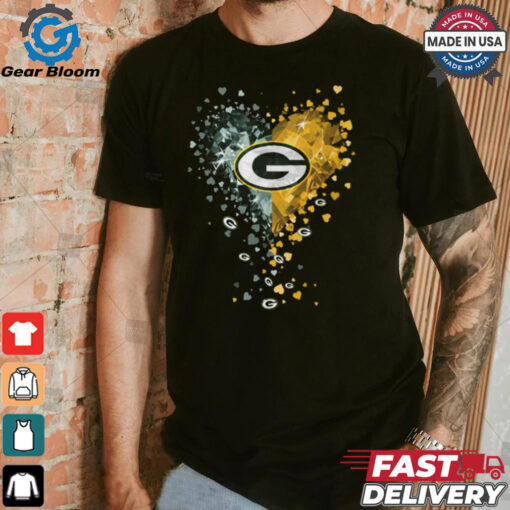 Green Bay Packers Crystal Heart Shirt