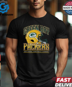 Green Bay Packers Helmet Garment Dyed Heavyweight T Shirt
