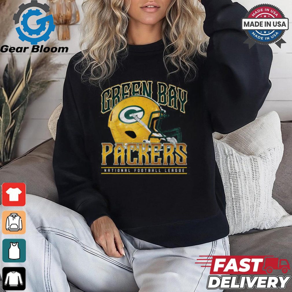 Green Bay Packers Helmet Garment Dyed Heavyweight T Shirt Green Bay Packers Helmet Garment Dyed Heavyweight T Shirt