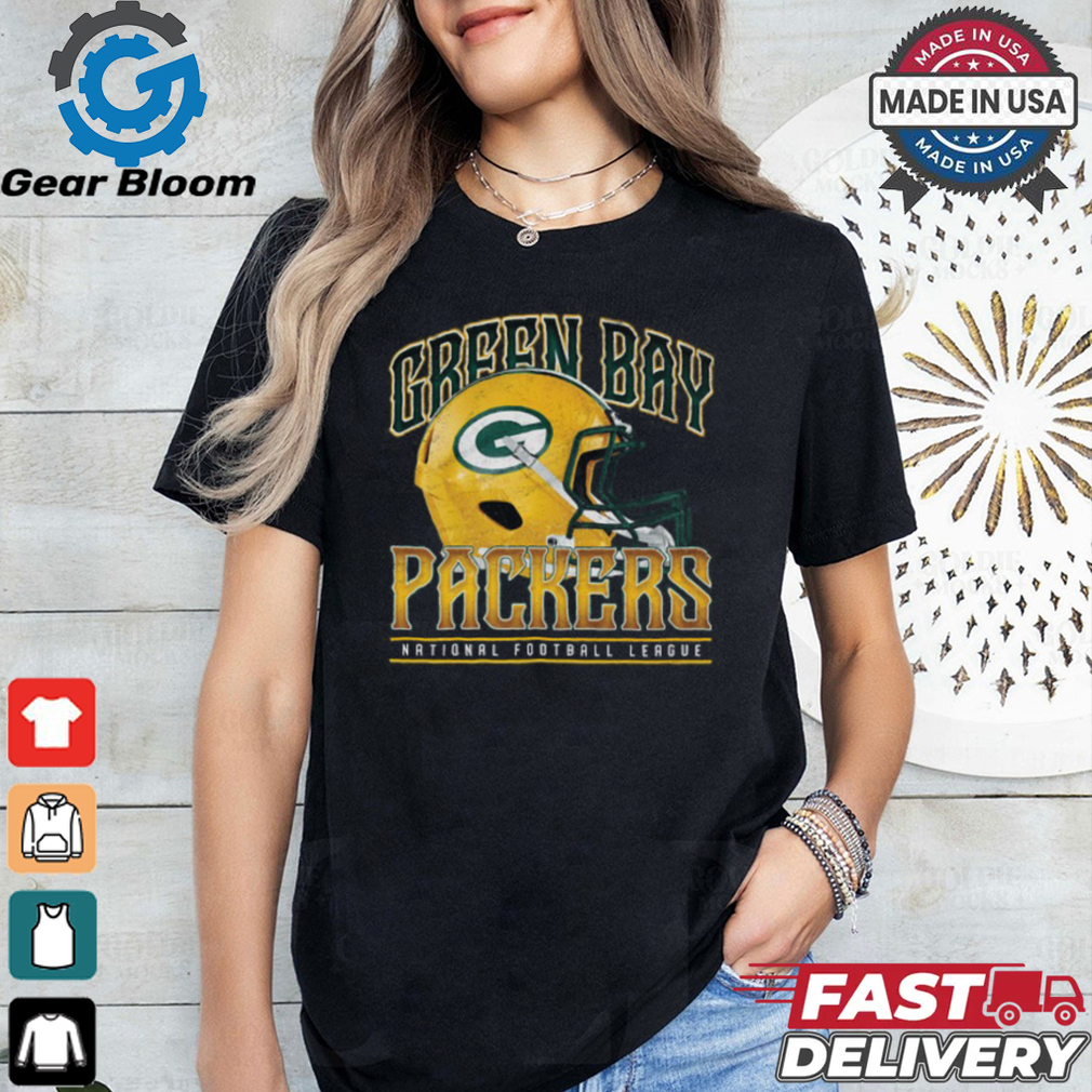 Green Bay Packers Helmet Garment Dyed Heavyweight T Shirt Green Bay Packers Helmet Garment Dyed Heavyweight T Shirt