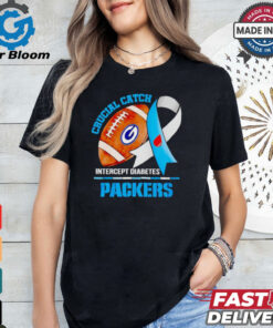 Green Bay Packers crucial catch intercept diabetes shirt