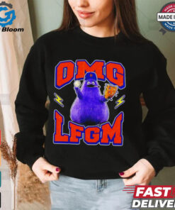 Grimace smoking LFGM OMG New York Mets shirt