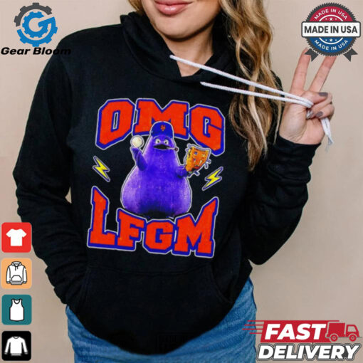 Grimace smoking LFGM OMG New York Mets shirt