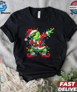 Grinch Christmas lights dabbing shirt