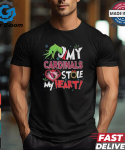 Grinch Hand My Arizona Cardinals Stole My Heart Football 2024 T shirt