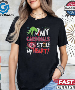 Grinch Hand My Arizona Cardinals Stole My Heart Football 2024 T shirt