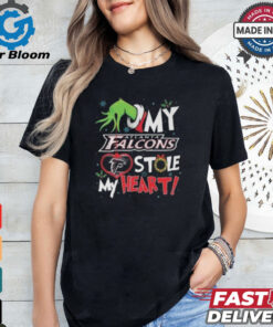 Grinch Hand My Atlanta Falcons Stole My Heart Football 2024 Shirt