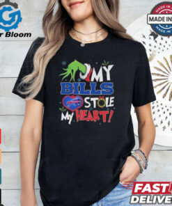 Grinch Hand My Buffalo Bills Stole My Heart Football 2024 T shirt