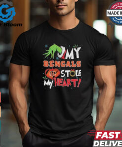 Grinch Hand My Cincinnati Bengals Stole My Heart Football 2024 Shirt