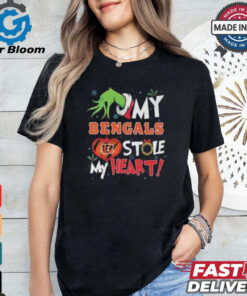 Grinch Hand My Cincinnati Bengals Stole My Heart Football 2024 Shirt