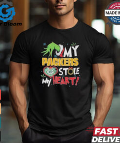 Grinch Hand My Green Bay Packers Stole My Heart Football 2024 Shirt