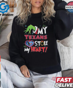 Grinch Hand My Houston Texans Stole My Heart Football 2024 T shirt