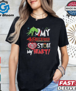 Grinch Hand My San Francisco 49ers Stole My Heart Football 2024 Shirt