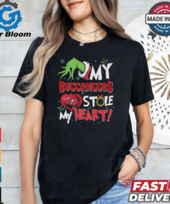 Grinch Hand My Tampa Bay Buccaneers Stole My Heart Football 2024 Shirt