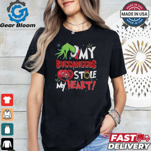 Grinch Hand My Tampa Bay Buccaneers Stole My Heart Football 2024 Shirt