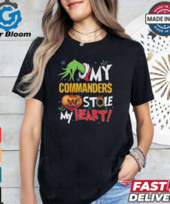 Grinch Hand My Washington Commanders Stole My Heart Football 2024 T shirt