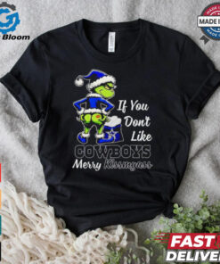 Grinch if you don’t like Cowboys merry kiss my ass Christmas shirt