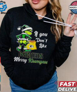 Grinch if you don’t like Packers merry kiss my ass Christmas shirt