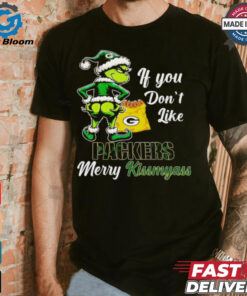 Grinch if you don’t like Packers merry kiss my ass Christmas shirt