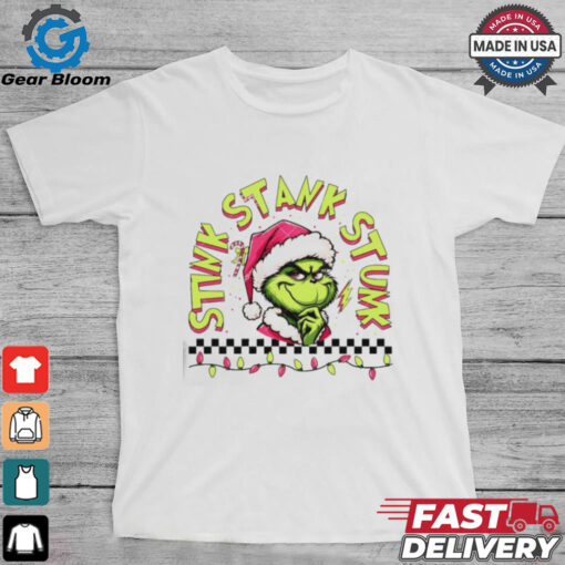 Grinch stink stank stunk Christmas light shirt
