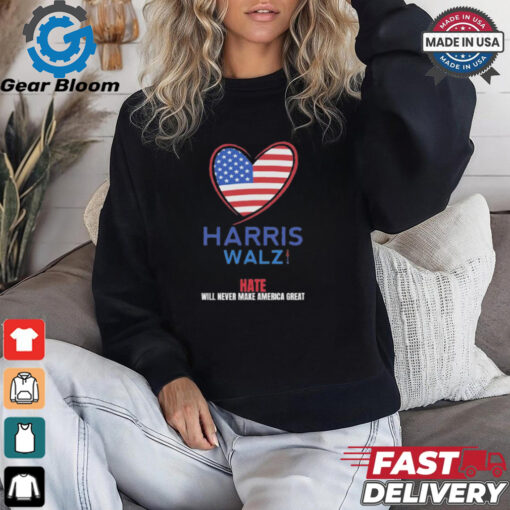 Harris Walz Shirt, USA LOVE, VOTE Blue Kamala Tim Shirt