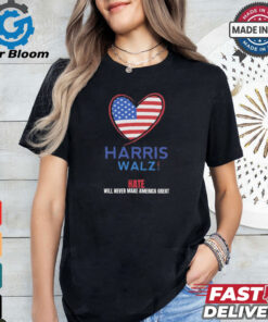 Harris Walz Shirt, USA LOVE, VOTE Blue Kamala Tim Shirt