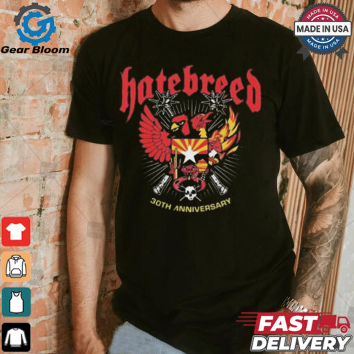 Hatebreed 30th Anniversary Tour Event Tee At The Van Buren Phoenix AZ On October 14th 2024 Shirt