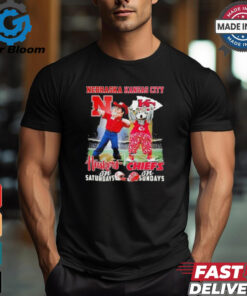 Herbie Husker Nebraska Huskers On Saturdays X Kc Wolf Kansas City Chiefs On Sundays Shirt