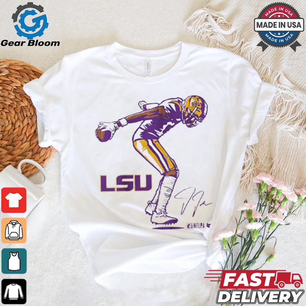 Lsu Football Justin Jefferson Superstar Pose Shirt Lsu Football Justin Jefferson Superstar Pose Shirt