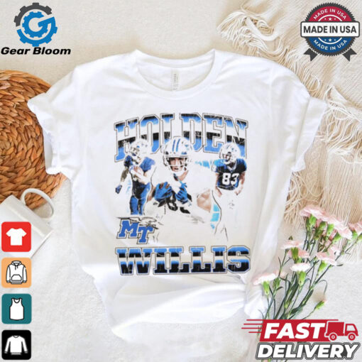 Holden Willis Middle Tennessee Blue Raiders graphic shirt