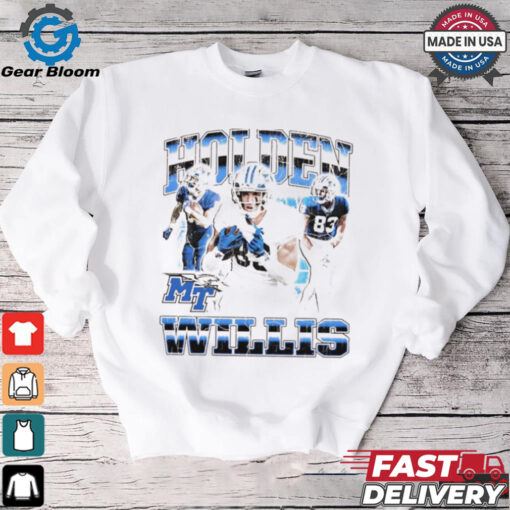 Holden Willis Middle Tennessee Blue Raiders graphic shirt