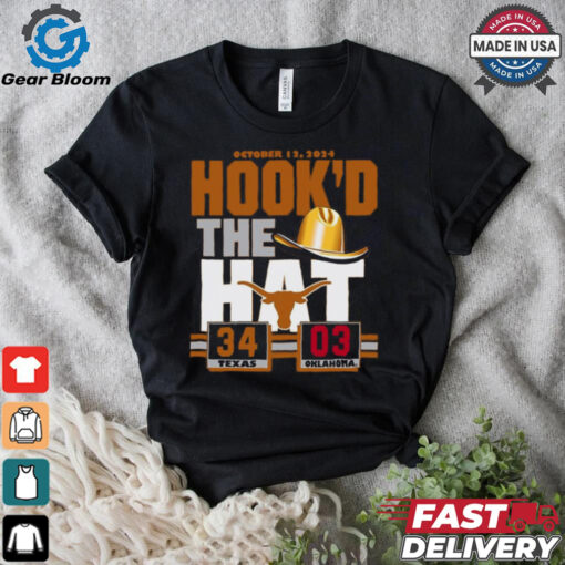 Hook’d The Hat Texas Longhorns 34 3 Oklahoma Sooners Red River Rivalry Shirt