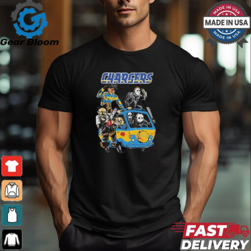 Horror Characters Los Angeles Chargers Halloween 2024 NFL Shirt