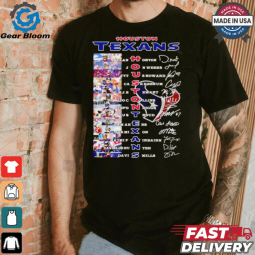 Houston Texans all player name picture shirt