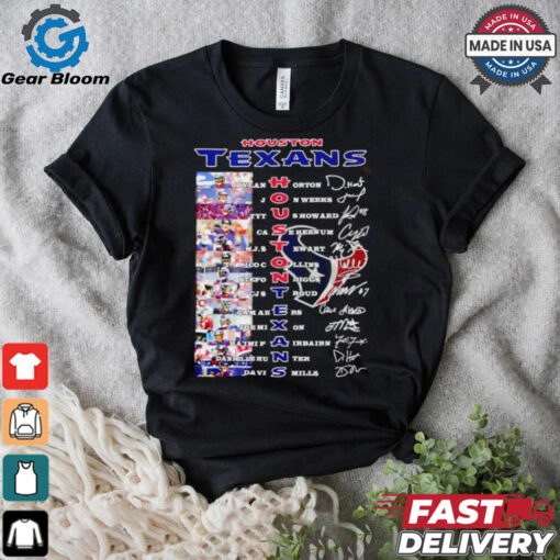 Houston Texans all player name picture shirt