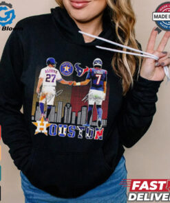 Houston skyline City Astros Jose Altuve x Texans C J Stroud shirt