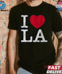 I Love LA Baseball T Shirt