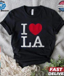 I Love LA Baseball T Shirt