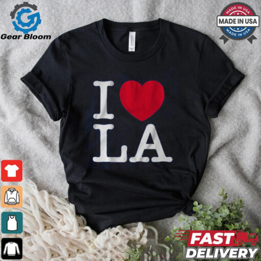 I Love LA Baseball T Shirt