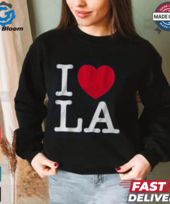 I Love LA Baseball T Shirt