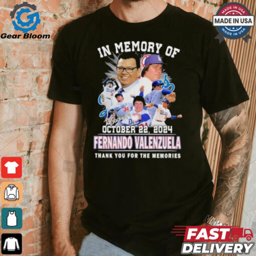 In Memory Of Fernando Valenzuela Thank You For The Memories Signatures Shirt
