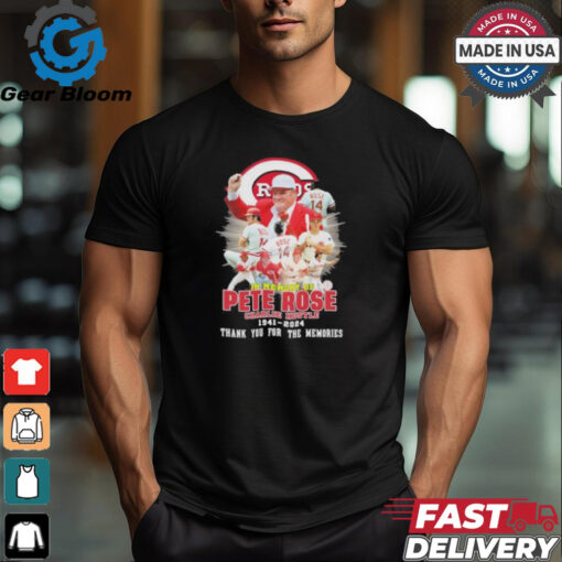In Memory Of Pete Rose Charlie Hustle 1941 2024 Thank You For The Memories Shirt
