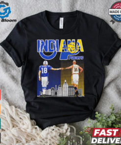 Indiana Colts Peyton Manning x Indiana Pacers Reggie Miller skyline shirt