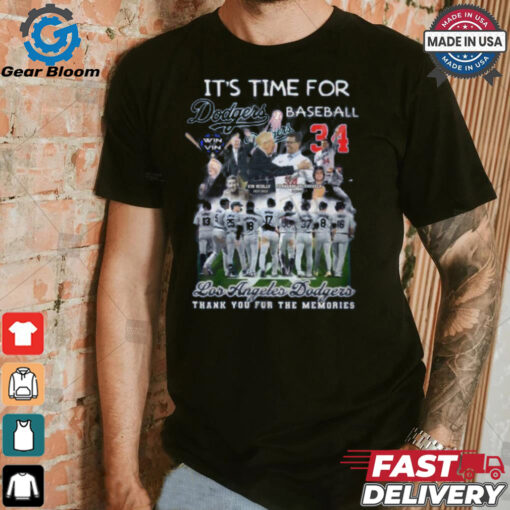 It’s Time For Los Angeles Dodgers Thank You For The Memories T Shirt