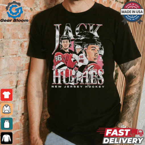 Jack hughes new jersey vintage signature shirt