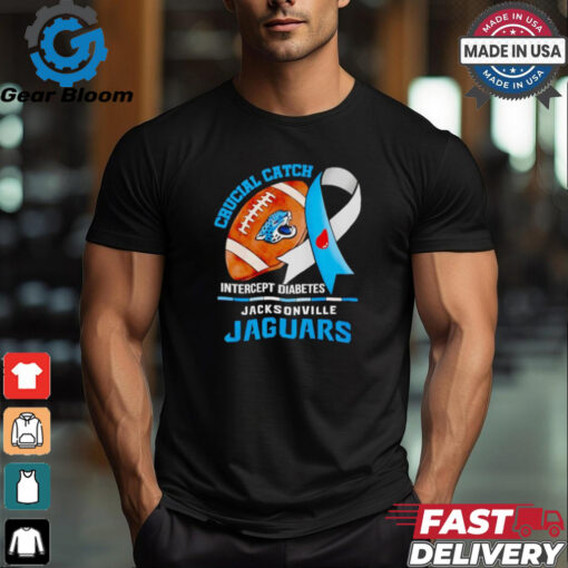 Jacksonville Jaguars crucial catch intercept diabetes shirt