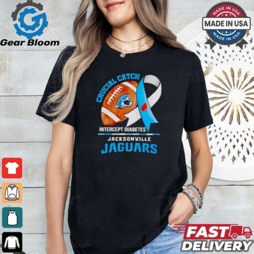 Jacksonville Jaguars crucial catch intercept diabetes shirt